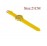 Womage 9665 Orologio da polso - quadrante a forma di crisantemo - cinturino a blocchi in silicone (giallo)